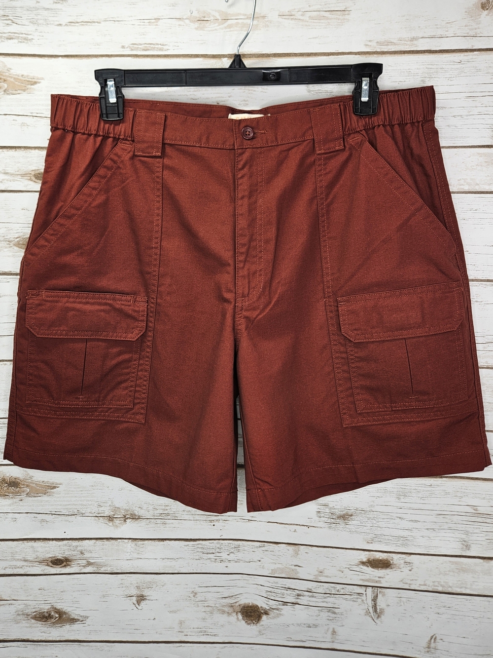 Savane Deep Red Cargo Shorts Size W38